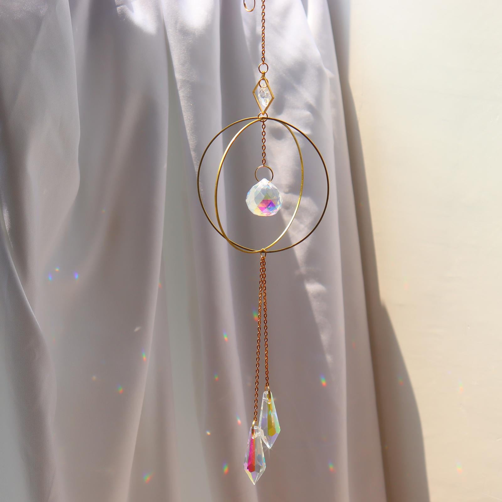 Crystal Suncatcher Rainbow Maker Yard Patio Window Hanging Decor Sun Catcher style 4