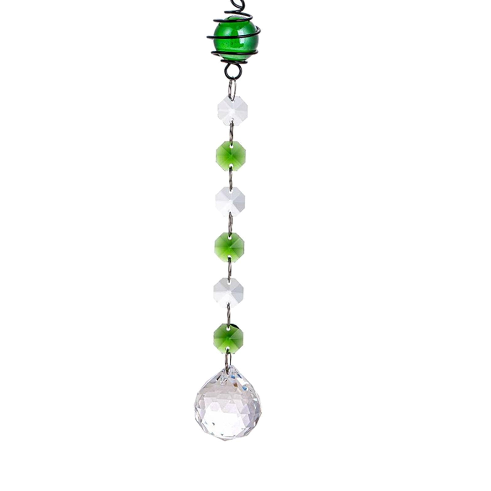 Crystal Suncatcher Rainbow Maker Angel Garden Window Pendant Car Patio Gifts green