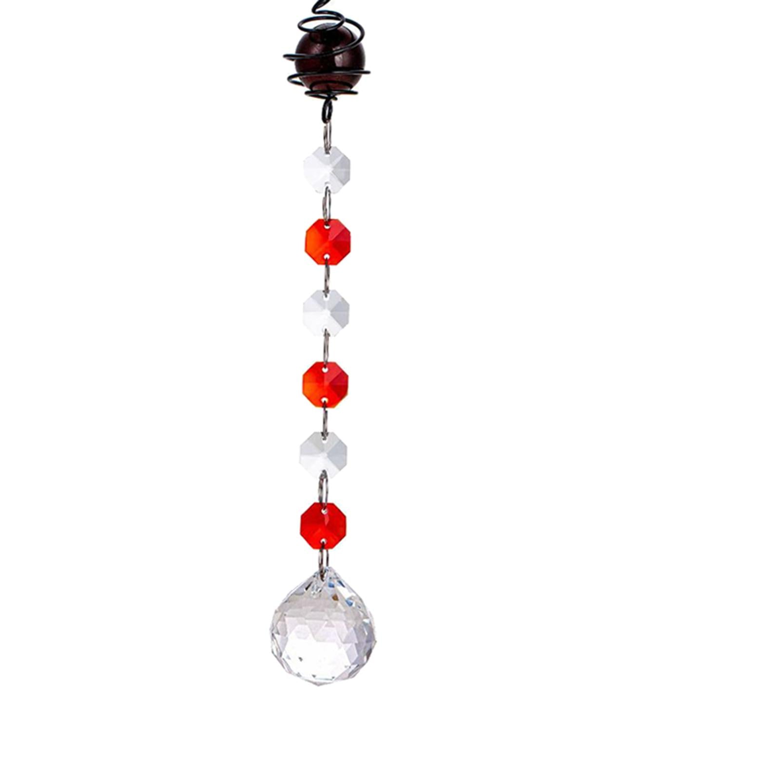 Crystal Suncatcher Rainbow Maker Angel Garden Window Pendant Car Patio Gifts red