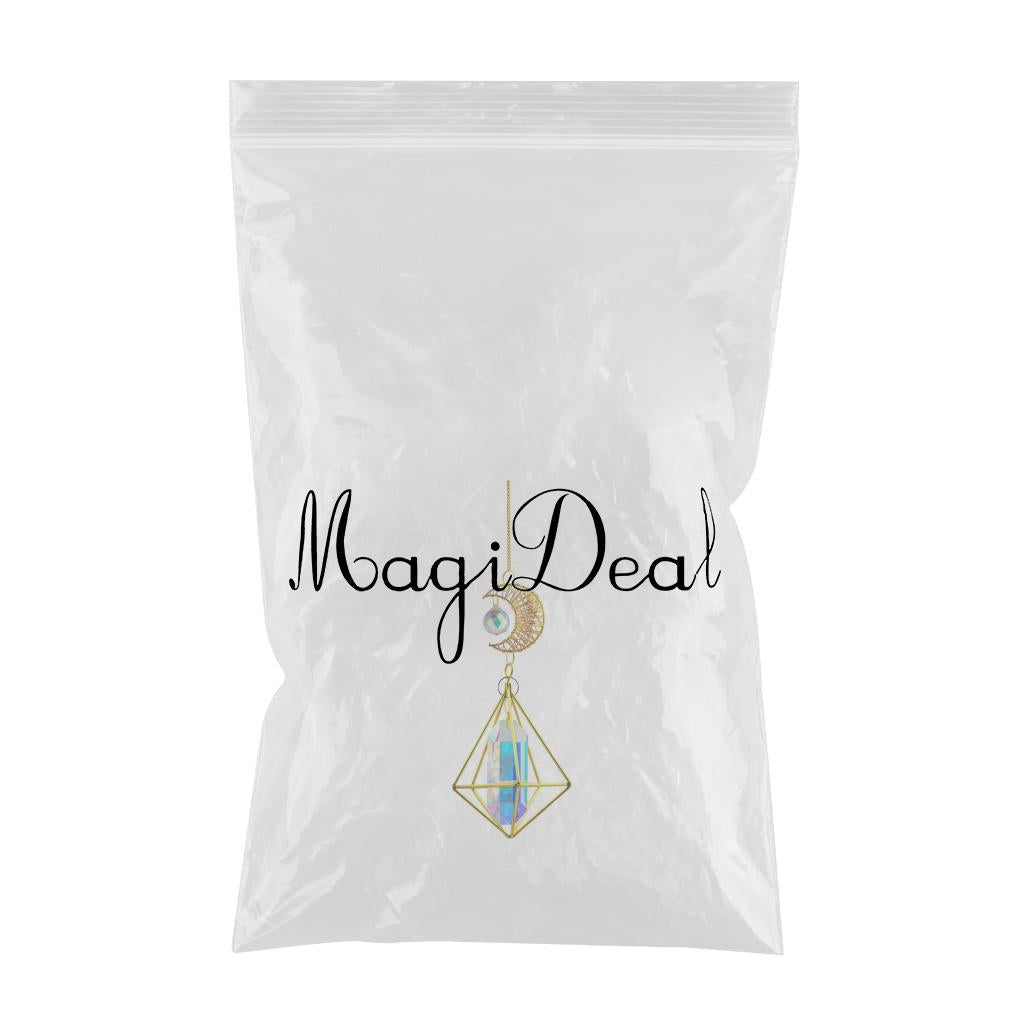 Geometric Crystal Suncatcher Prisms Garden Home Window Pendant Decor 36cm