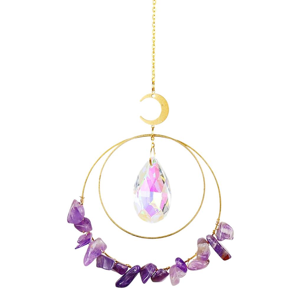 Rainbow Sun Catcher Hanging Crystal Suncatcher Window Decor Purple Crystal