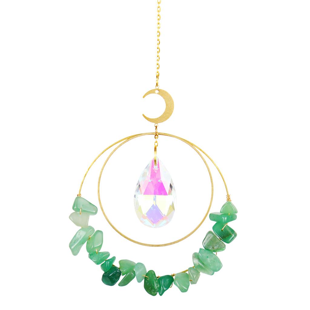 Rainbow Sun Catcher Hanging Crystal Suncatcher Window Decor Green Crystal
