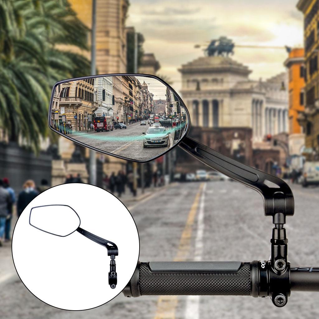 Handlebar Bike Mirror Wide Range Mountain Bike Reflector Rearview Mirror left