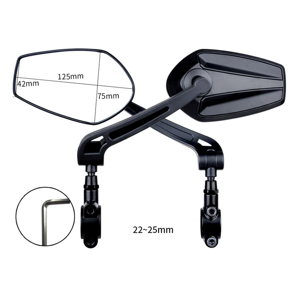 Handlebar Bike Mirror Wide Range Mountain Bike Reflector Rearview Mirror left and right