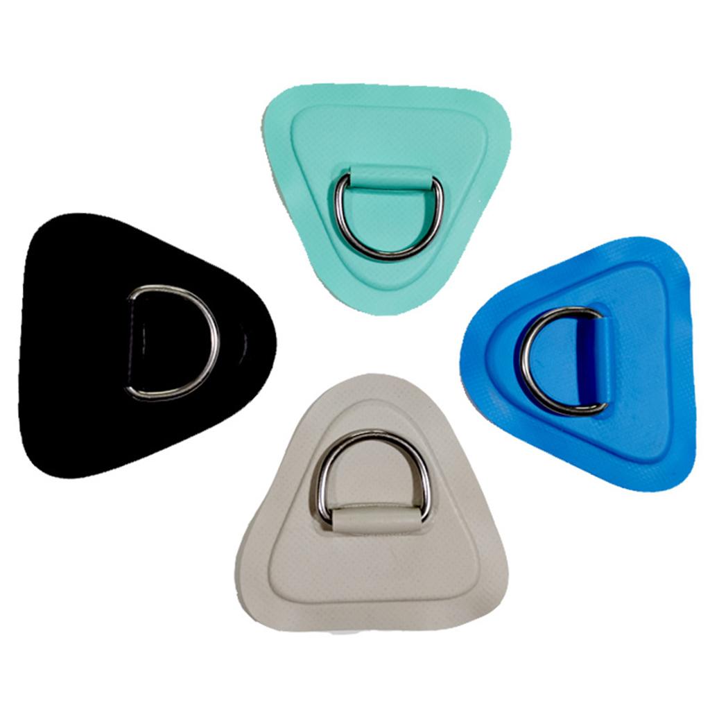 6 pack Stainless Steel Kayak D-Ring Buckle D-Ring Patch For Surfboard Raft