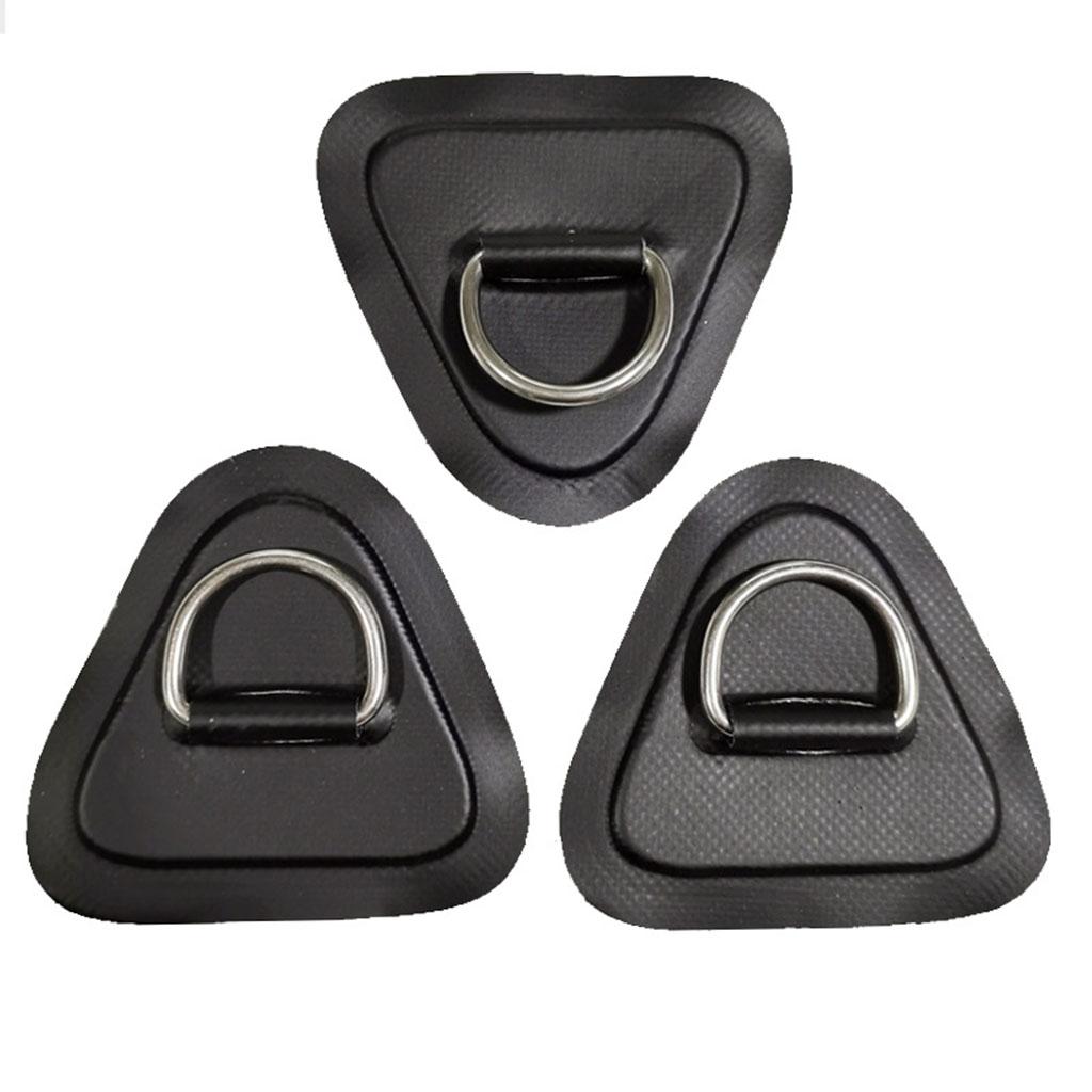 6 pack Stainless Steel Kayak D-Ring Buckle D-Ring Patch For Surfboard Raft