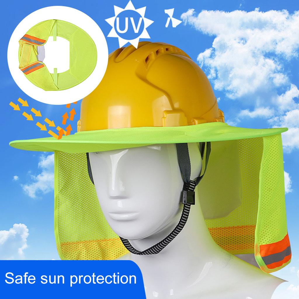 Hard Hat Sun Shield Reflective Brim Mesh Sun Shade Fluorescence