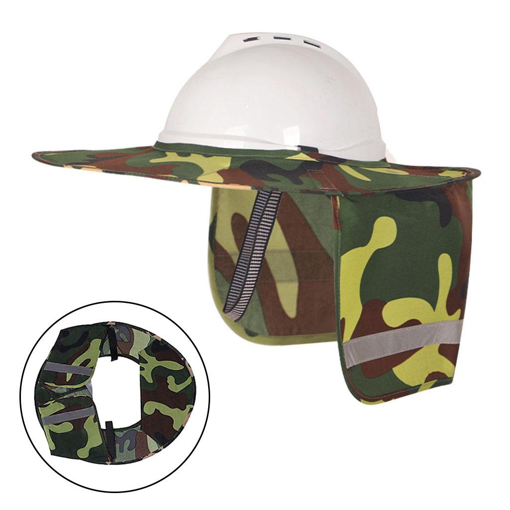 Hard Hat Sun Shield Reflective Brim Mesh Sun Shade Camouflage