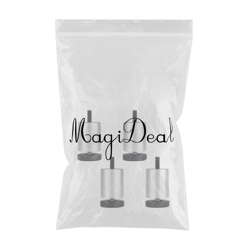 4pcs Aluminum Alloy Furniture Legs Sofa Couch Table Cabinet TV Stand Legs Silver 6cm