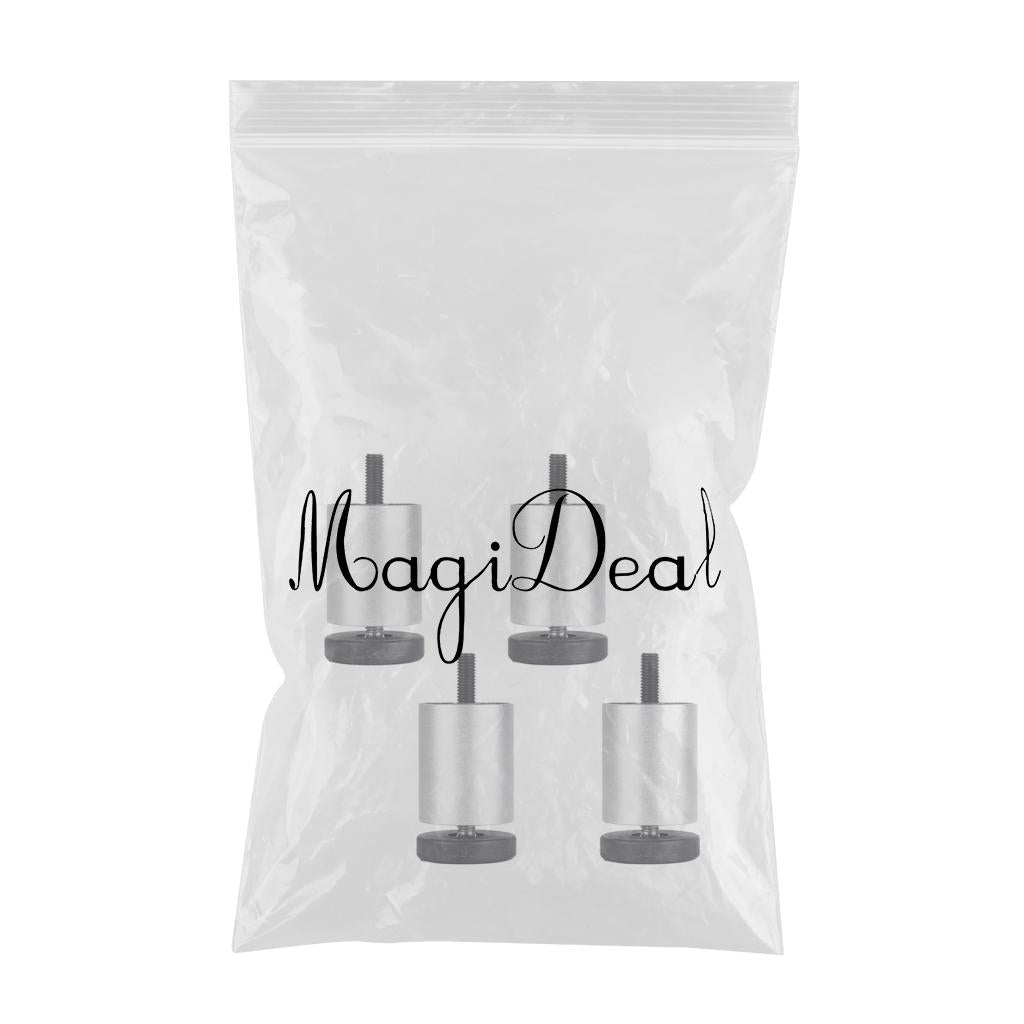 4pcs Aluminum Alloy Furniture Legs Sofa Couch Table Cabinet TV Stand Legs Silver 8cm