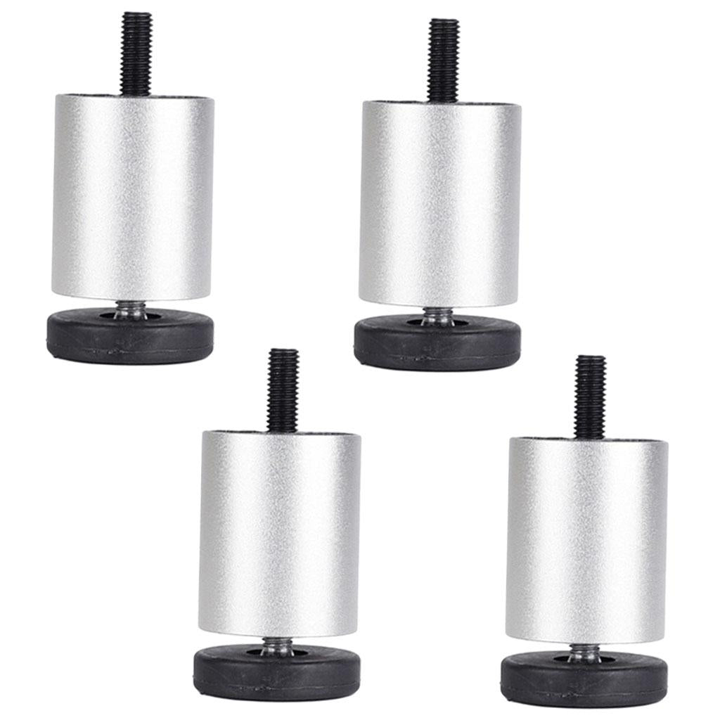 4pcs Aluminum Alloy Furniture Legs Sofa Couch Table Cabinet TV Stand Legs Silver 8cm