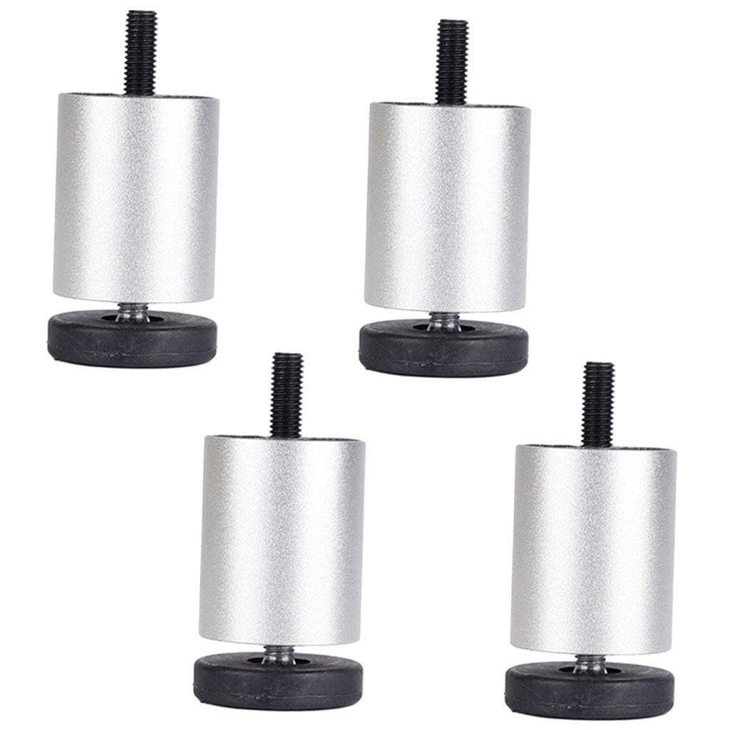 4pcs Aluminum Alloy Furniture Legs Sofa Couch Table Cabinet TV Stand Legs Silver 8cm