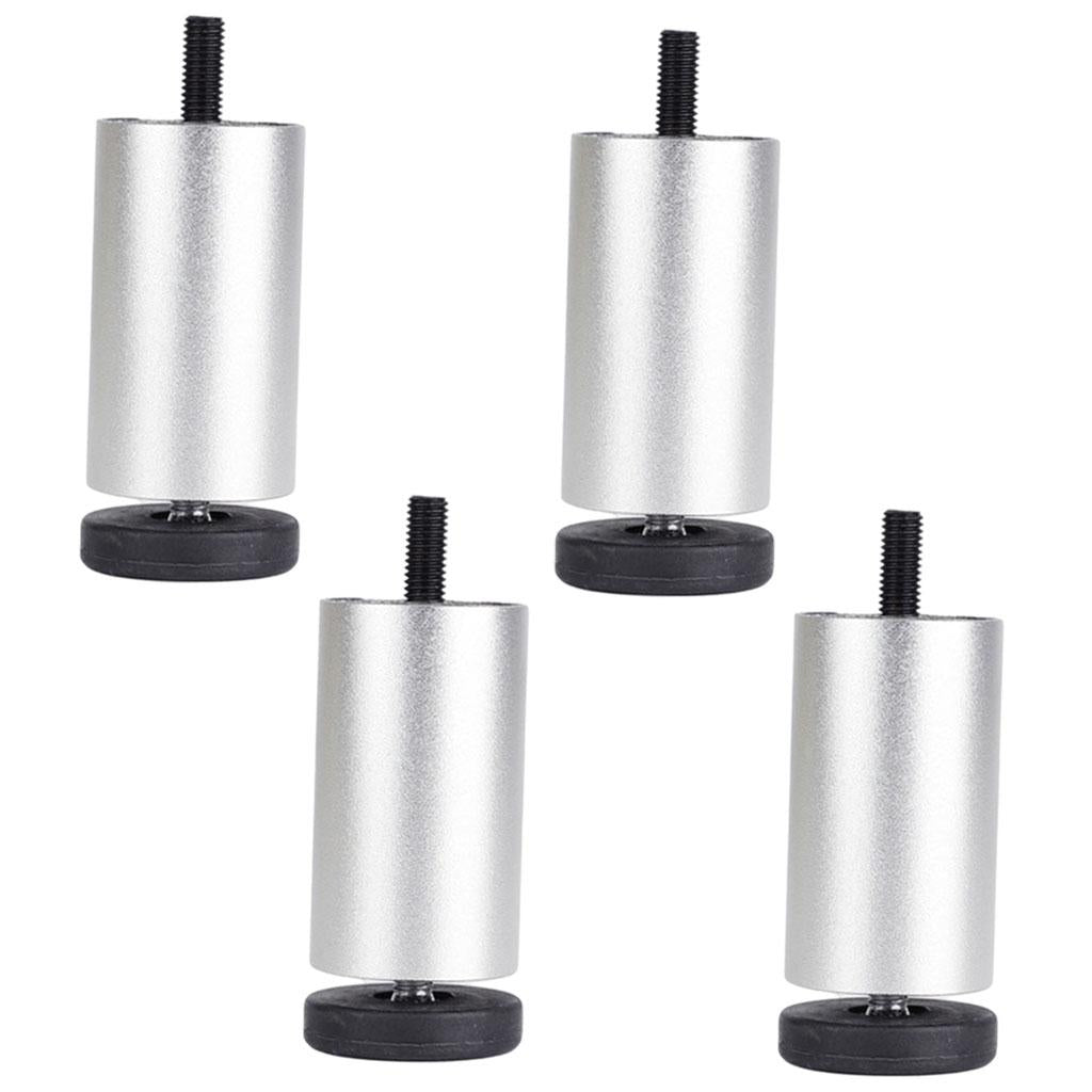 4pcs Aluminum Alloy Furniture Legs Sofa Couch Table Cabinet TV Stand Legs Silver 12cm