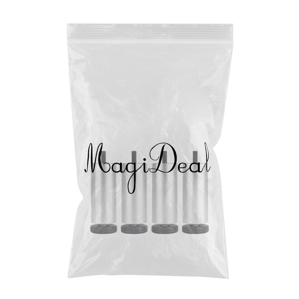 4pcs Aluminum Alloy Furniture Legs Sofa Couch Table Cabinet TV Stand Legs Silver 18cm