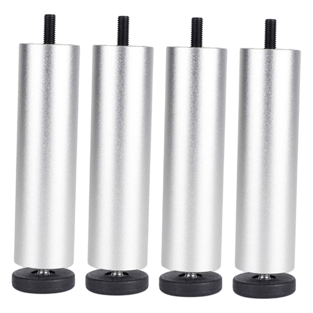 4pcs Aluminum Alloy Furniture Legs Sofa Couch Table Cabinet TV Stand Legs Silver 20cm