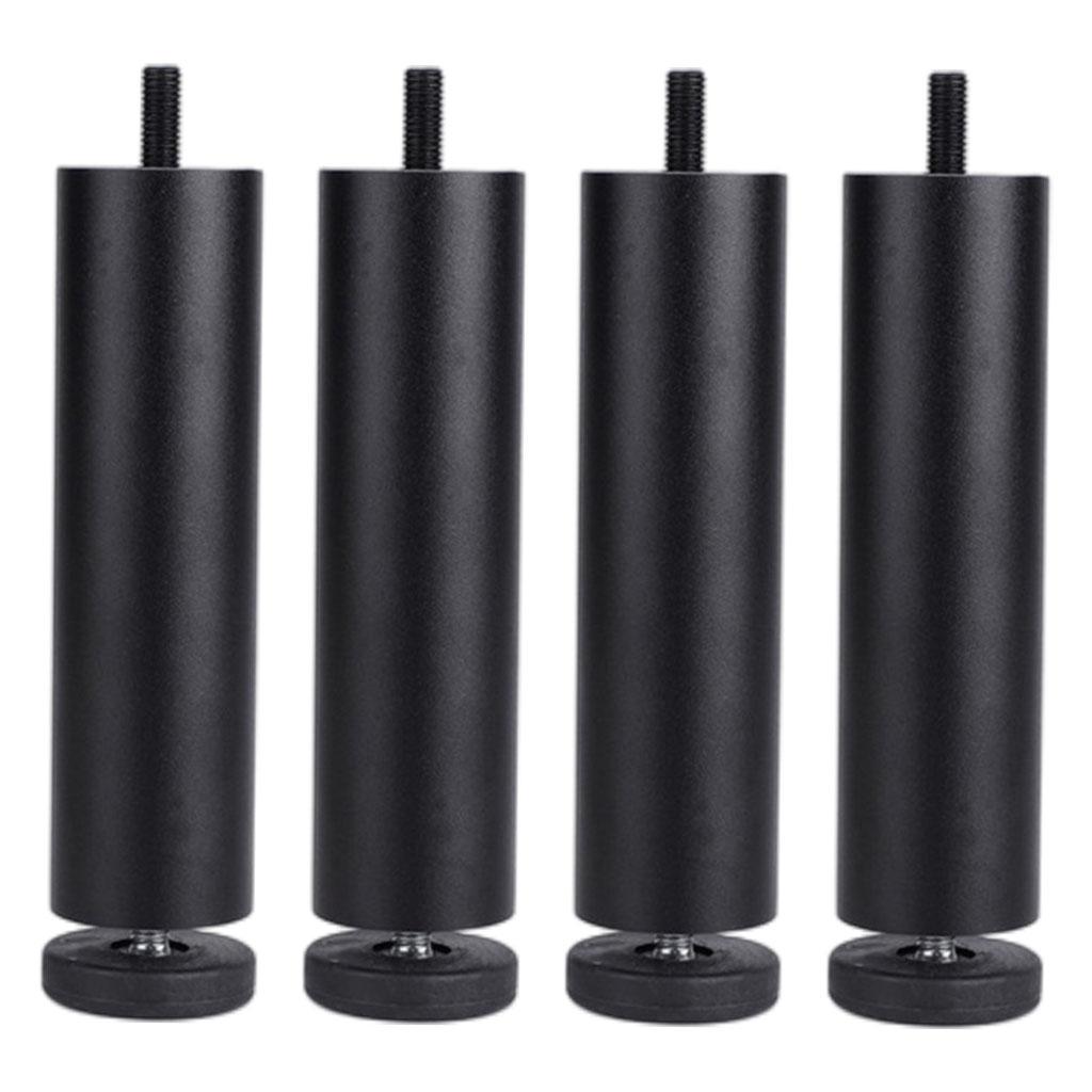 4pcs Aluminum Alloy Furniture Legs Sofa Couch Table Cabinet TV Stand Legs Black 25cm