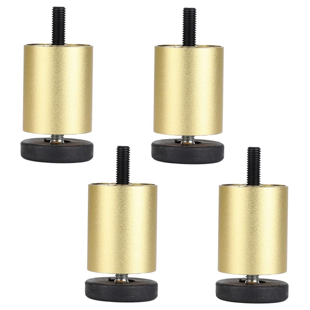 4pcs Aluminum Alloy Furniture Legs Sofa Couch Table Cabinet TV Stand Legs Golden 6cm
