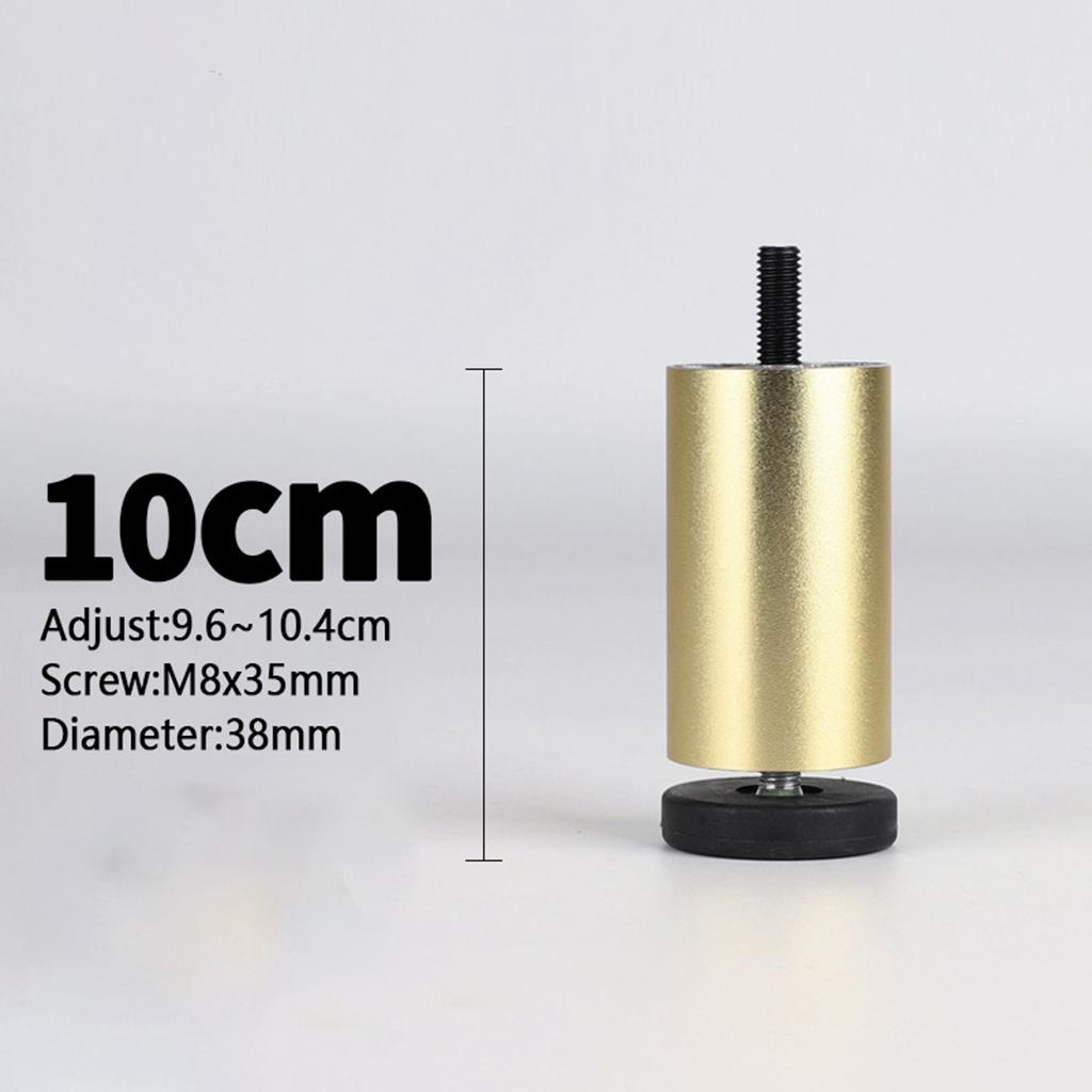 4pcs Aluminum Alloy Furniture Legs Sofa Couch Table Cabinet TV Stand Legs Golden 10cm