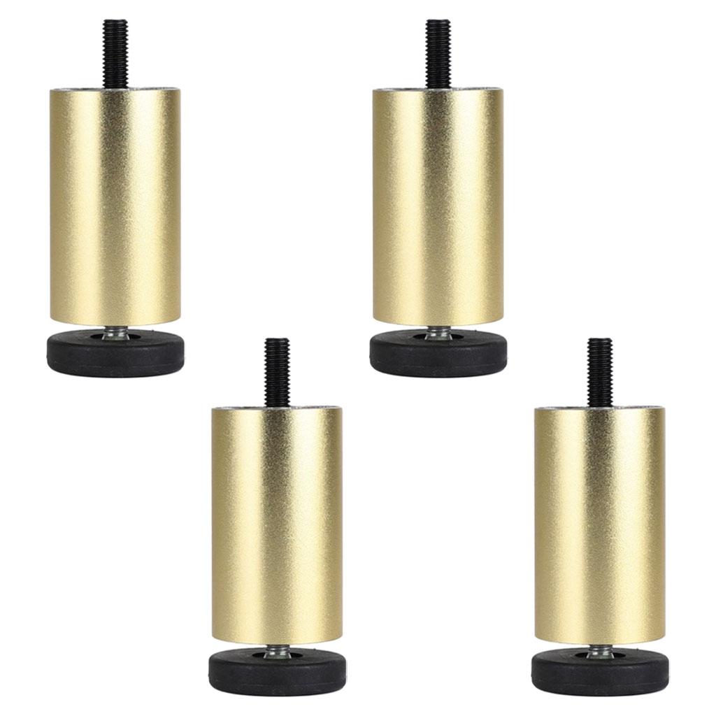 4pcs Aluminum Alloy Furniture Legs Sofa Couch Table Cabinet TV Stand Legs Golden 12cm