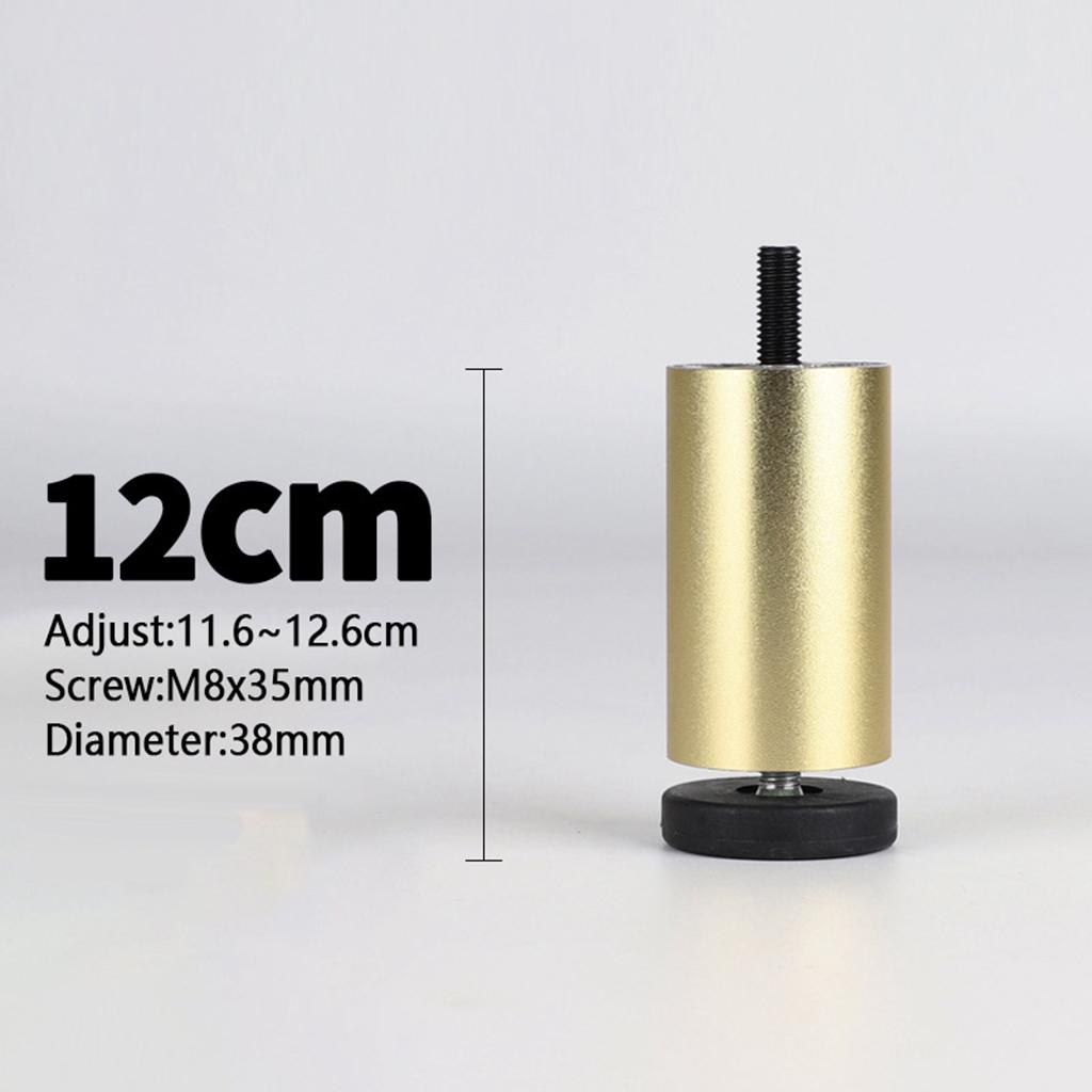 4pcs Aluminum Alloy Furniture Legs Sofa Couch Table Cabinet TV Stand Legs Golden 12cm