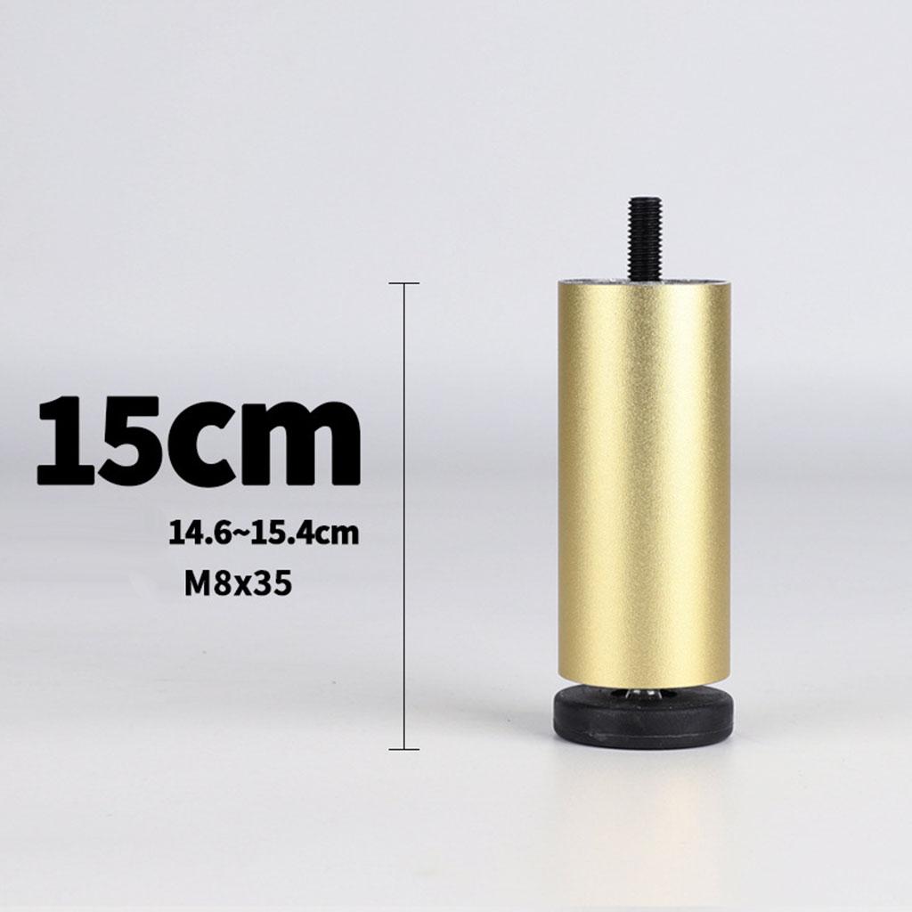 4pcs Aluminum Alloy Furniture Legs Sofa Couch Table Cabinet TV Stand Legs Golden 15cm
