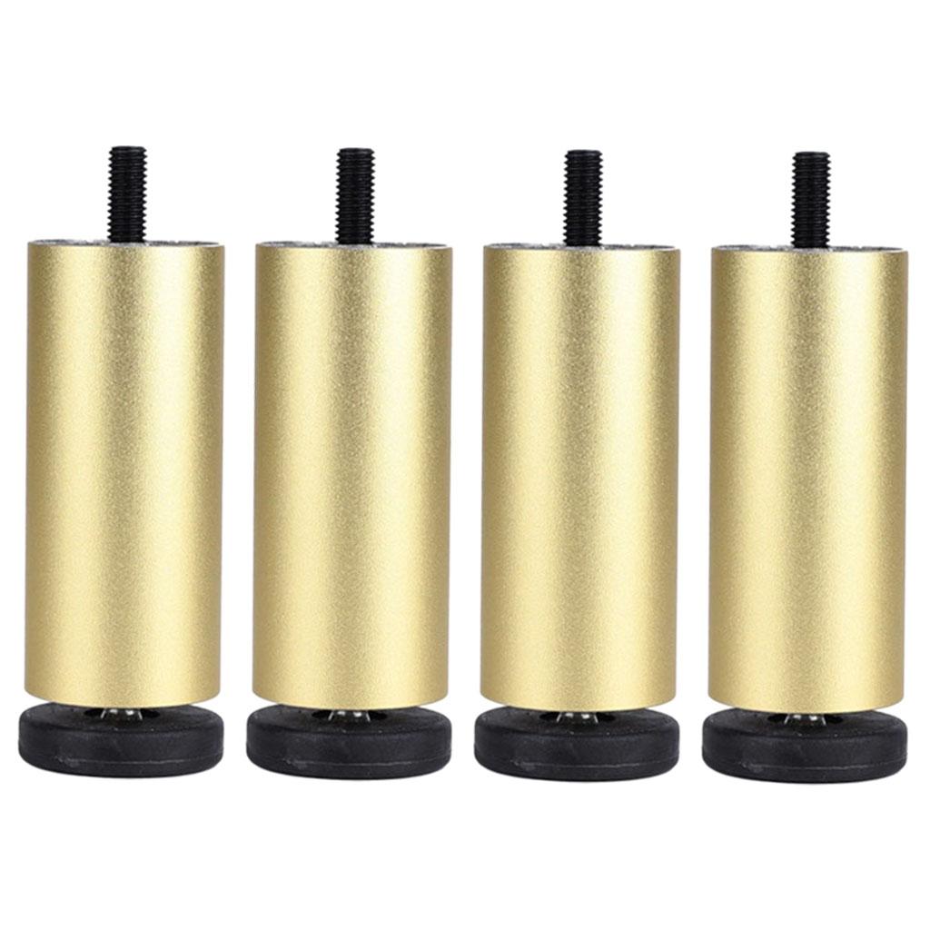4pcs Aluminum Alloy Furniture Legs Sofa Couch Table Cabinet TV Stand Legs Golden 18cm