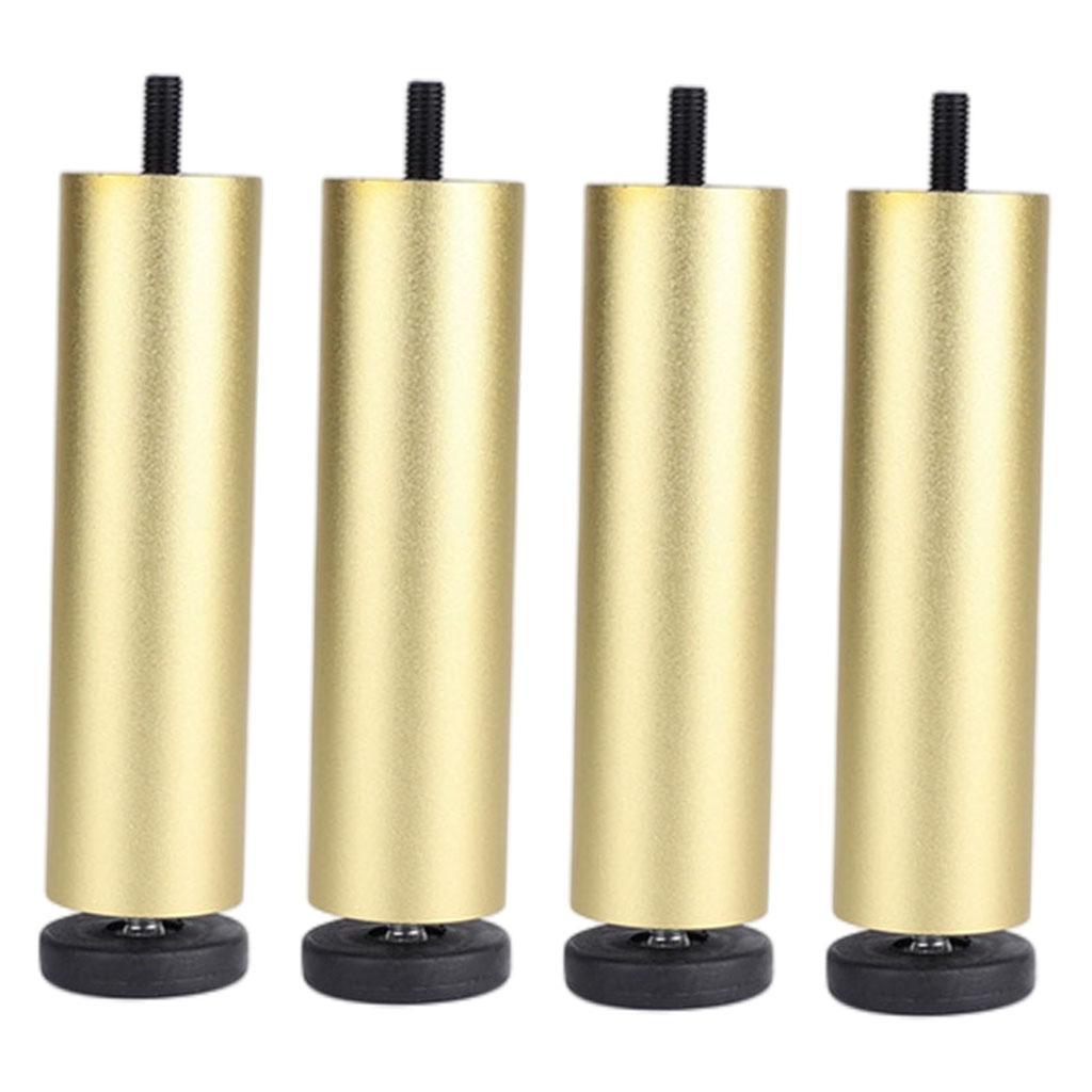 4pcs Aluminum Alloy Furniture Legs Sofa Couch Table Cabinet TV Stand Legs Golden 25cm