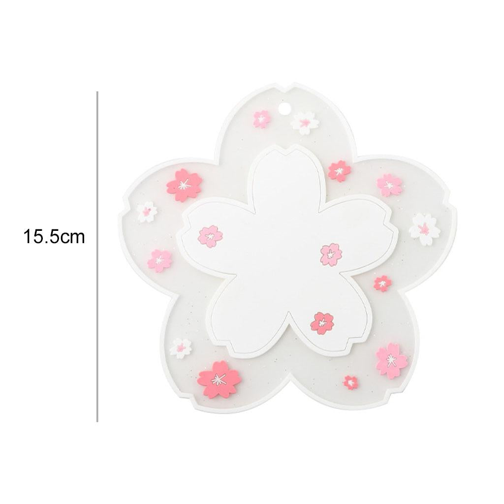 Durable Multi-Use Plastic Trivet Mat Cup Mat for Home Restaurant Office White 15.5cm
