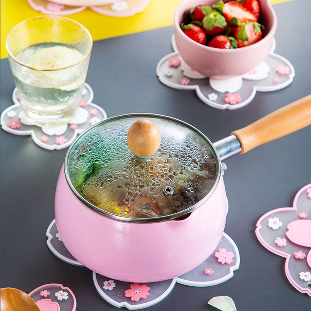 Durable Multi-Use Plastic Trivet Mat Cup Mat for Home Restaurant Office White 15.5cm