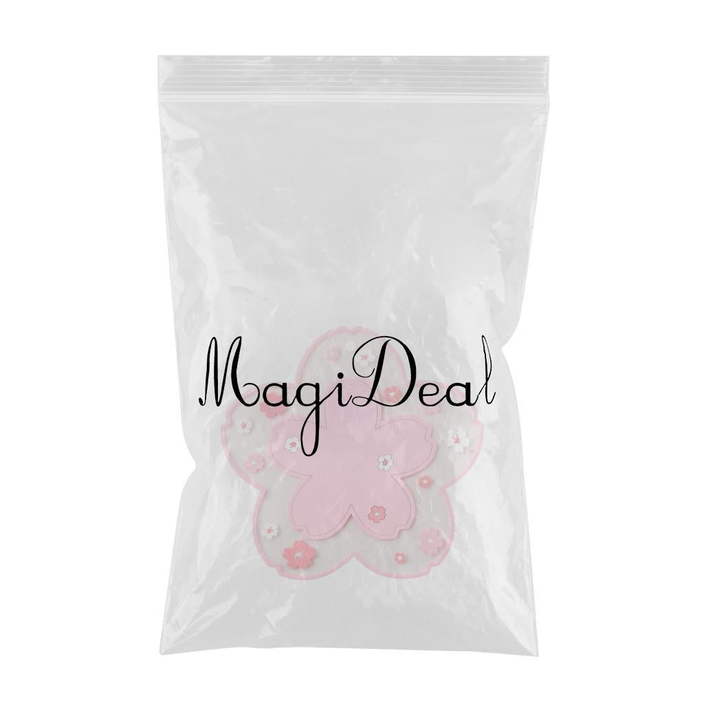 Durable Multi-Use Plastic Trivet Mat Cup Mat for Home Restaurant Office Pink 15.5cm