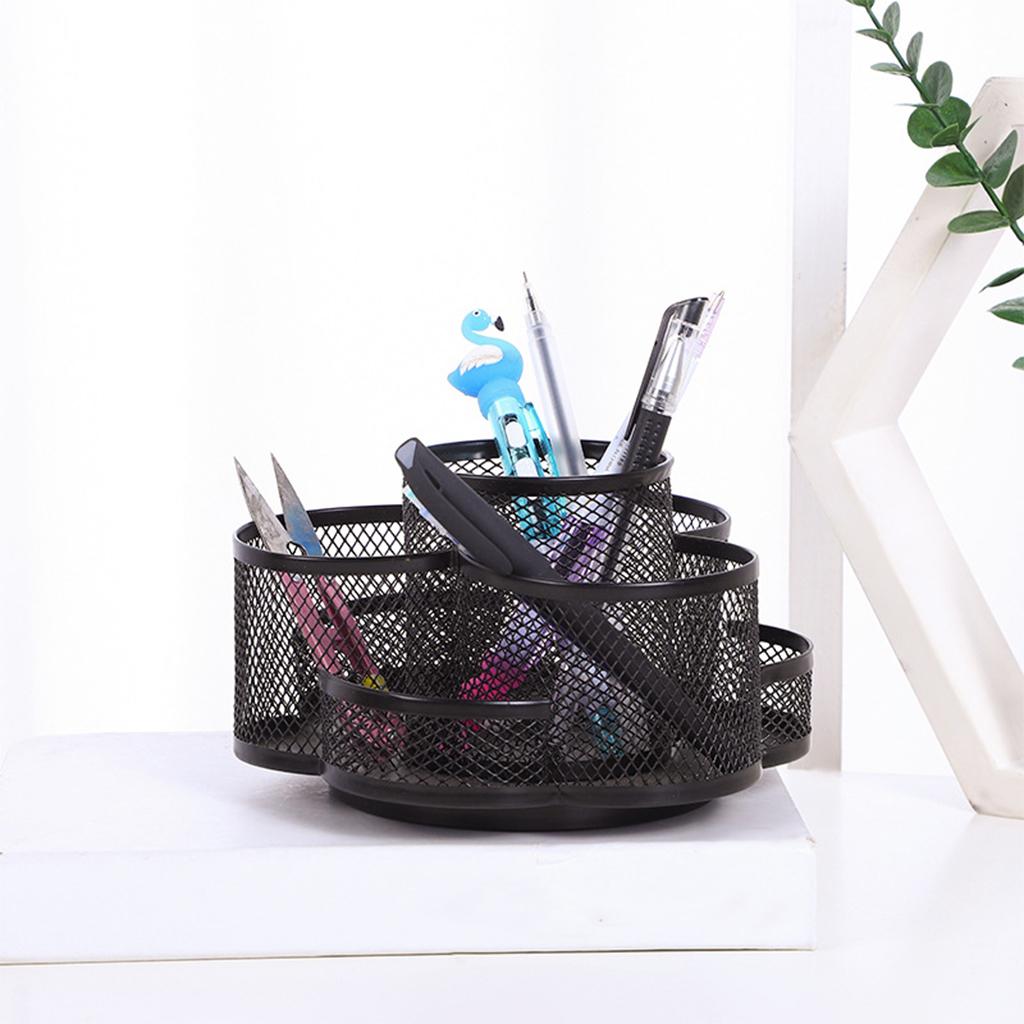 Rotating Desk Organizer Storage Box Large Capacity Stationery Desk Organizer