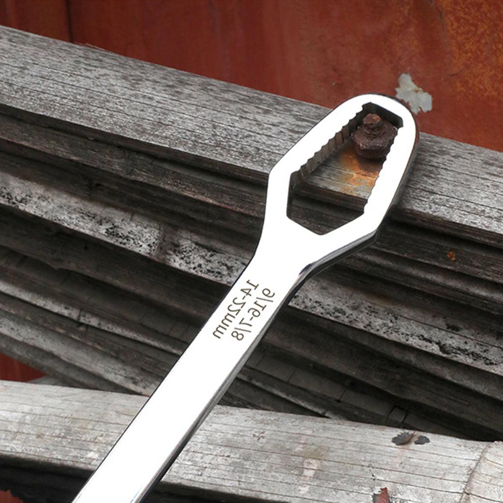 Adjustable Wrench Spanner DIY Machine Auto Bicycle Motorcycle Car Repair silver