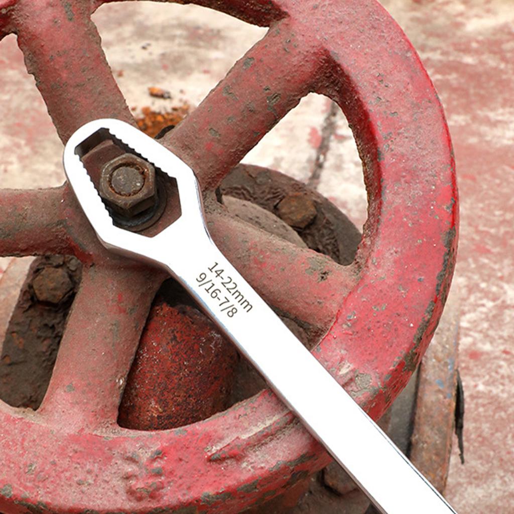 Adjustable Wrench Spanner DIY Machine Auto Bicycle Motorcycle Car Repair silver