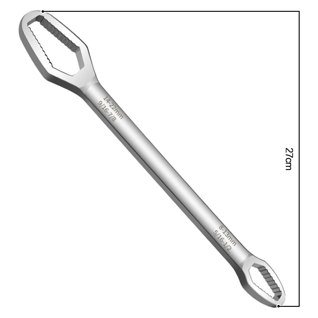 Adjustable Wrench Spanner DIY Machine Auto Bicycle Motorcycle Car Repair silver