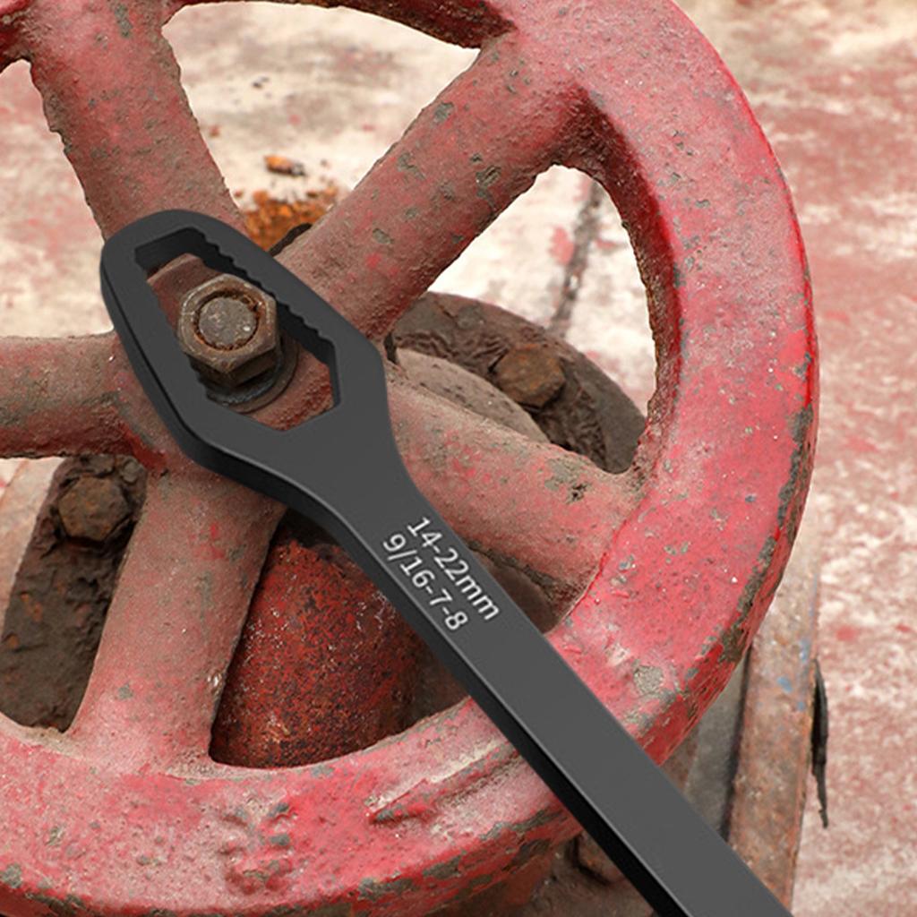 Adjustable Wrench Spanner DIY Machine Auto Bicycle Motorcycle Car Repair black