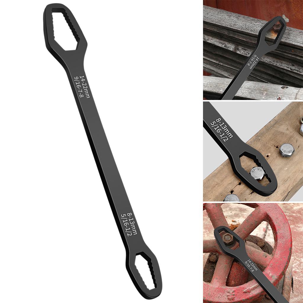 Adjustable Wrench Spanner DIY Machine Auto Bicycle Motorcycle Car Repair black