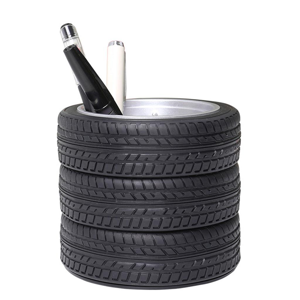 Pen and pen holder tire-shaped stationery desk storage learning decorations