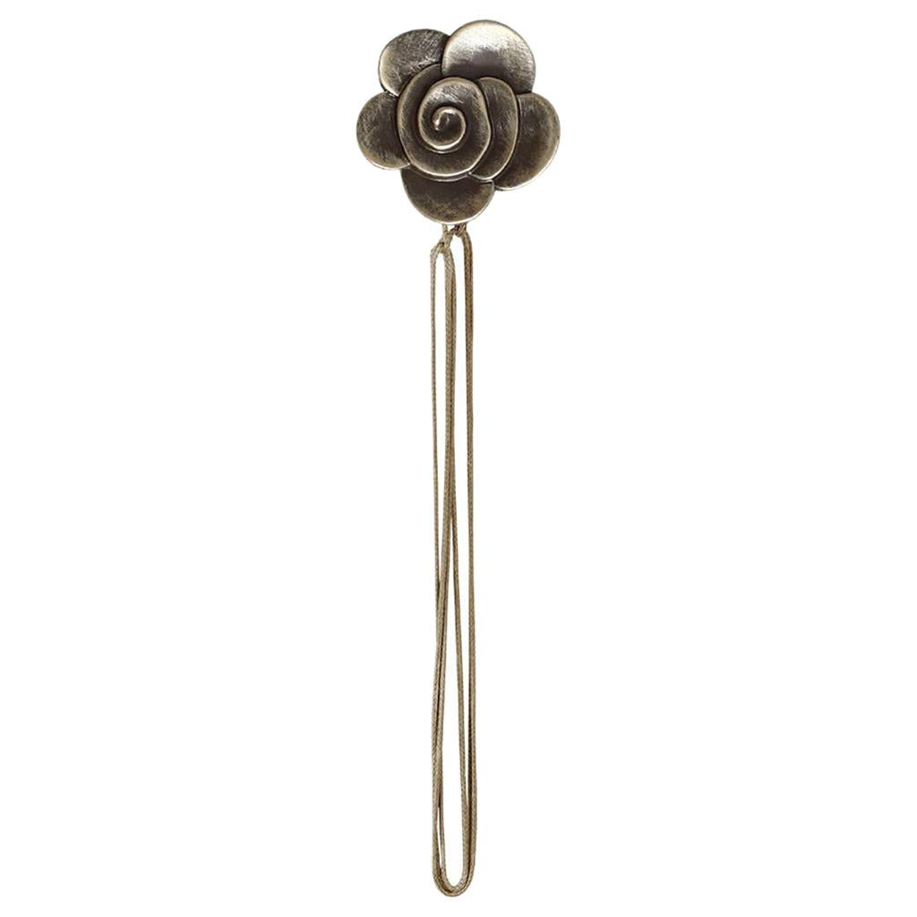 4x Flower Curtain Tiebacks Hooks Holder Buckles Drapery Holdback Coffee