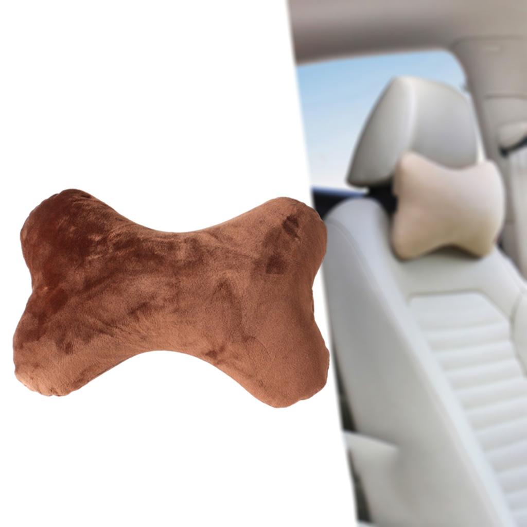 Single Car Seat Head Neck Rest Relieve Cushion Chair Support Pillow Headrest Coffee brown