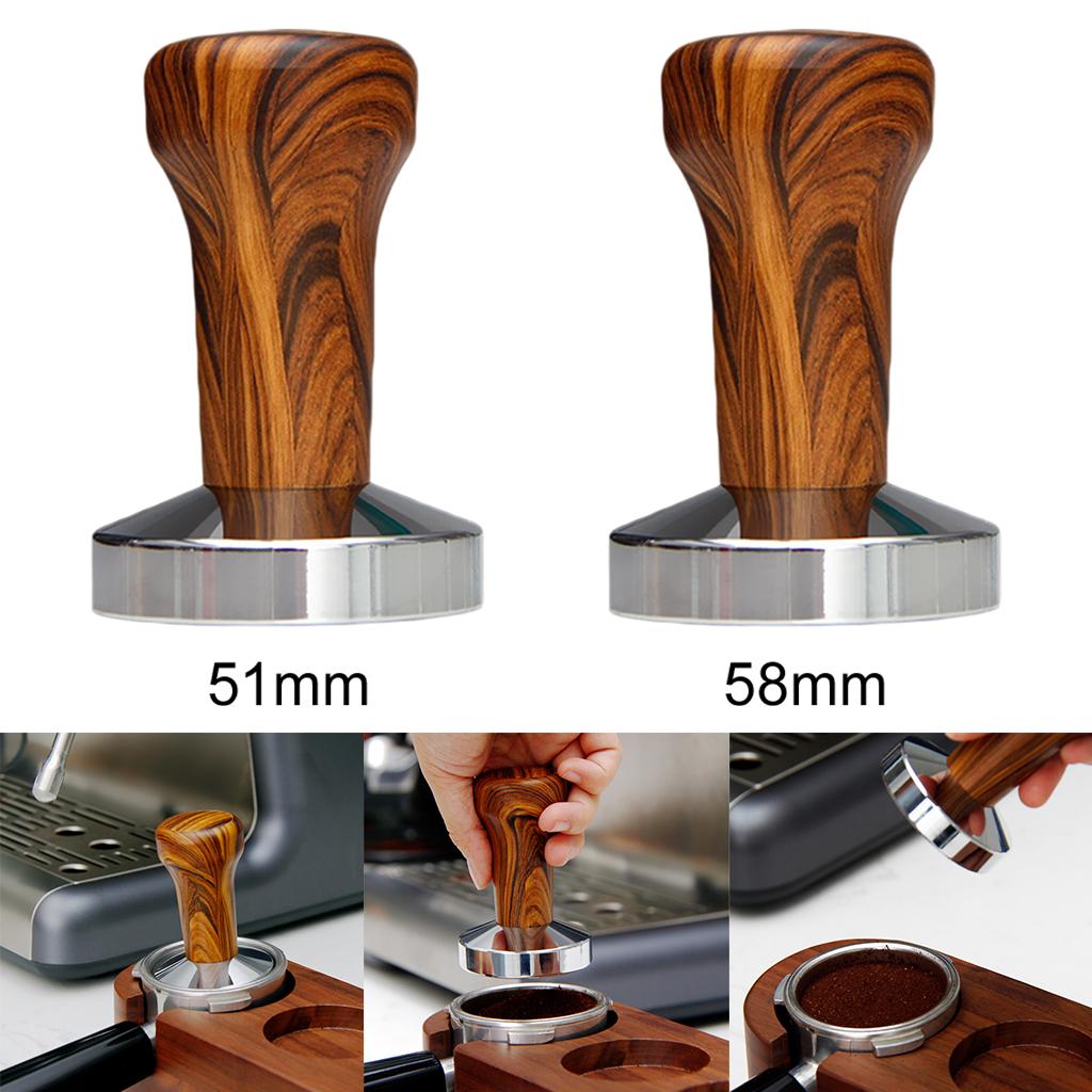 Coffee Tamper Hammer Flat Base Press Barista Coffee Leveler Kitchen 51mm