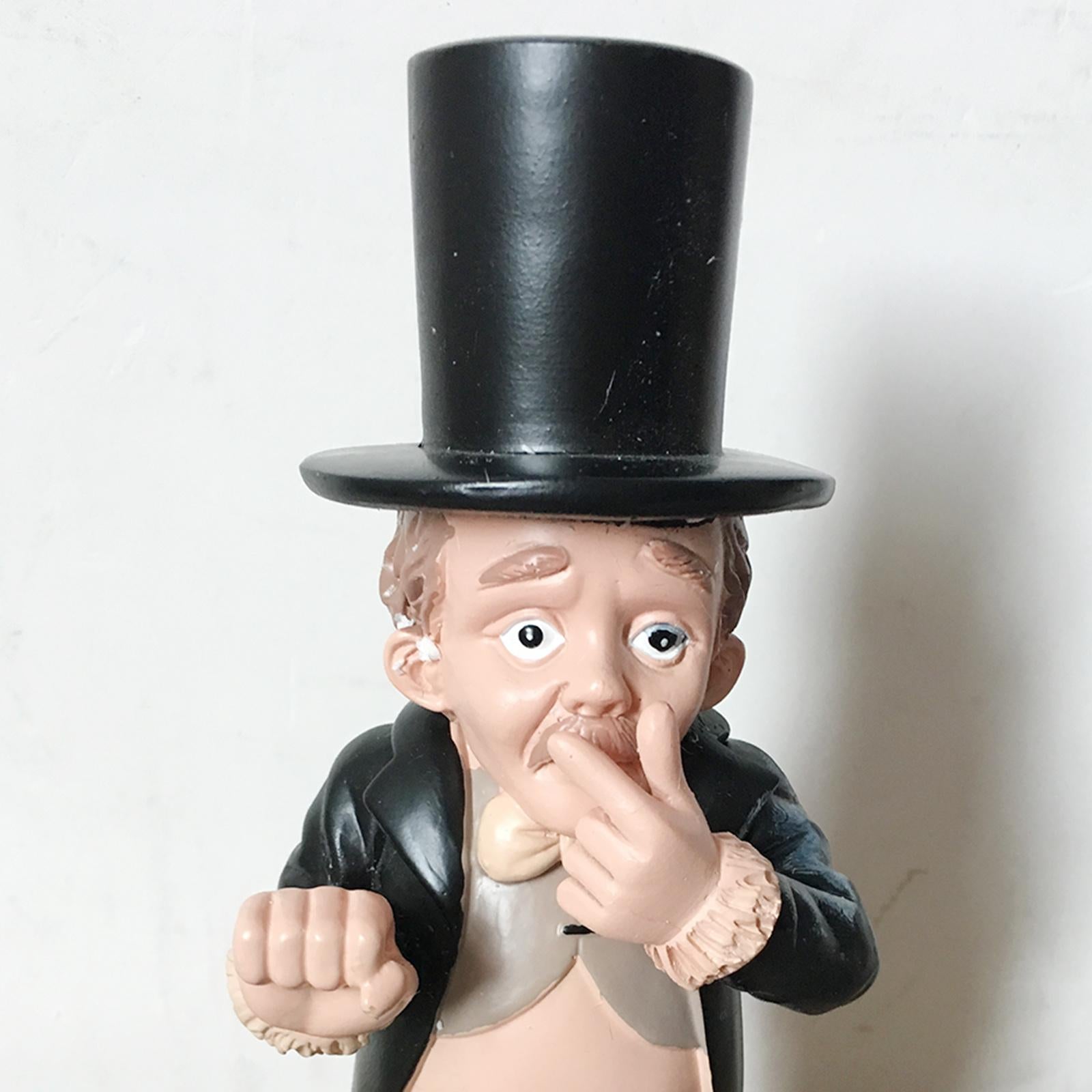 Resin Butler Shape Ornament Garden Statues Outdoor Yard Ornament Decor 20x8x8cm A
