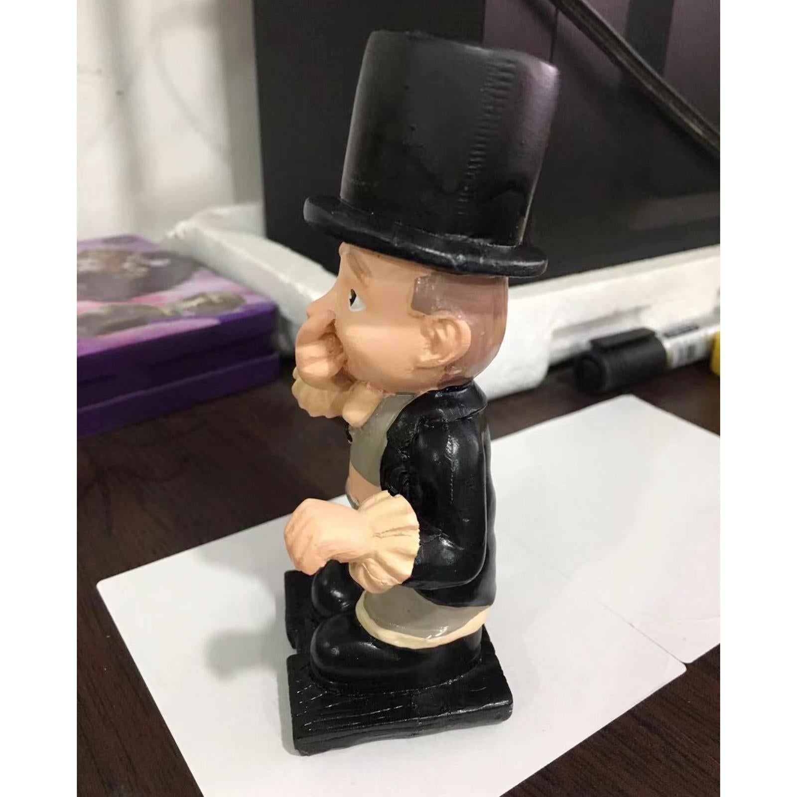Resin Butler Shape Ornament Garden Statues Outdoor Yard Ornament Decor 12x5x5cm