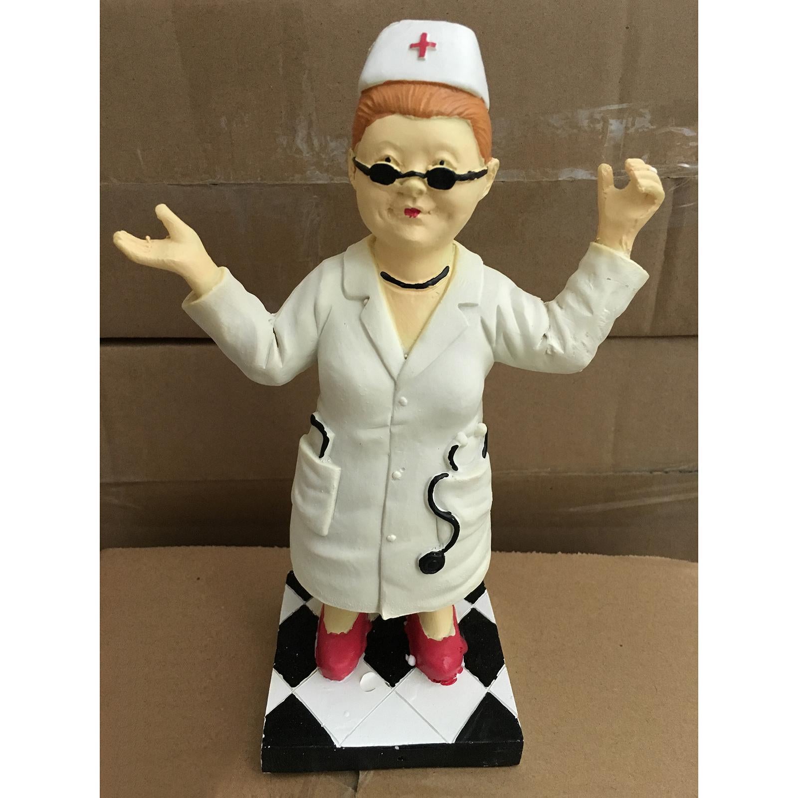 Resin Butler Shape Ornament Garden Statues Outdoor Yard Ornament Decor 20x8x8cm B