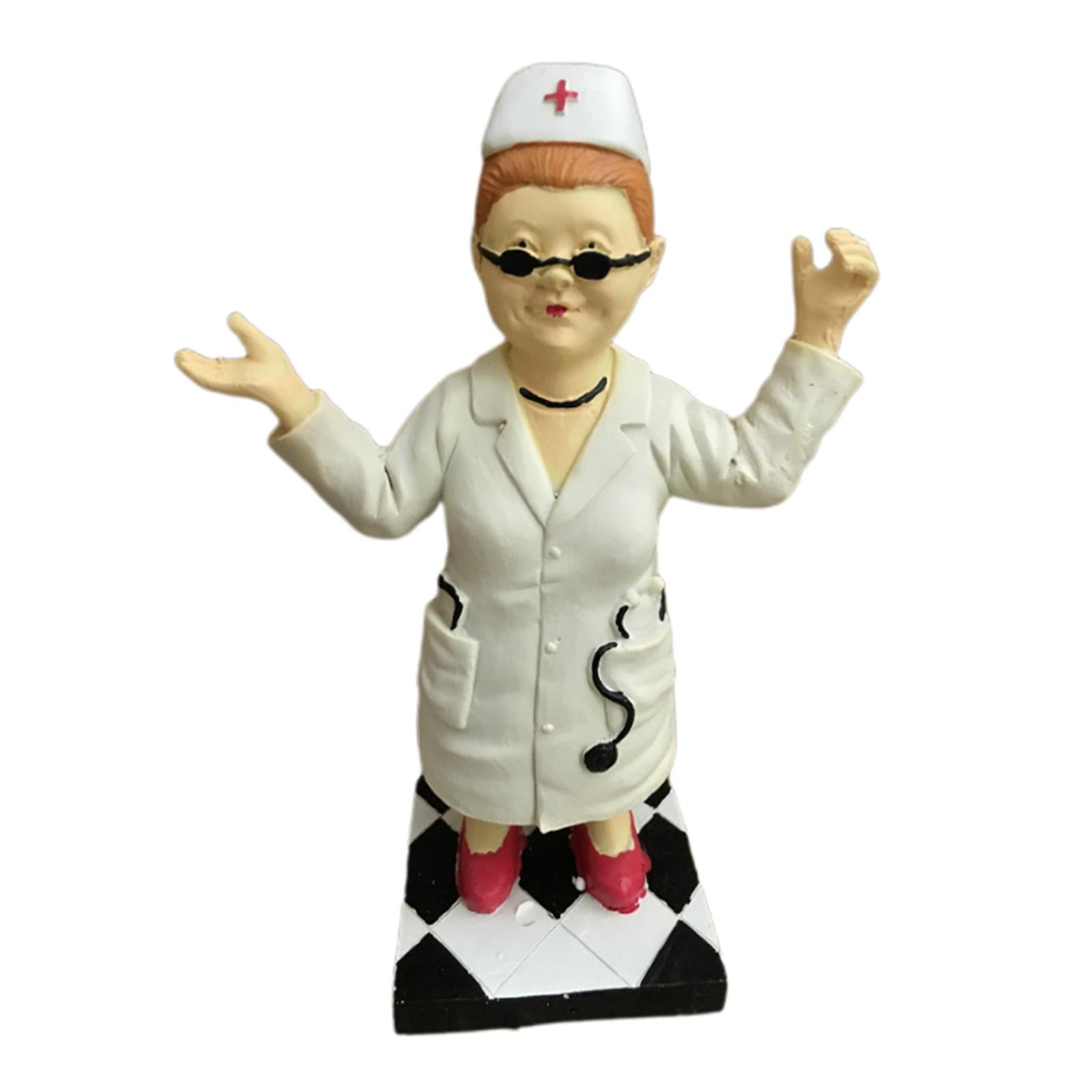 Resin Butler Shape Ornament Garden Statues Outdoor Yard Ornament Decor 20x8x8cm B
