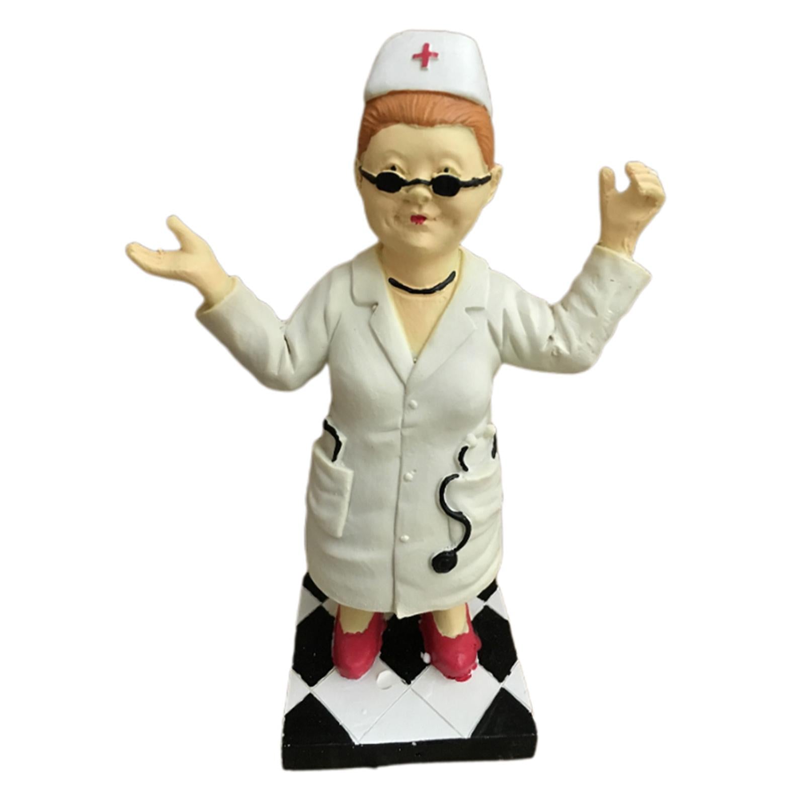 Resin Butler Shape Ornament Garden Statues Outdoor Yard Ornament Decor 20x8x8cm B