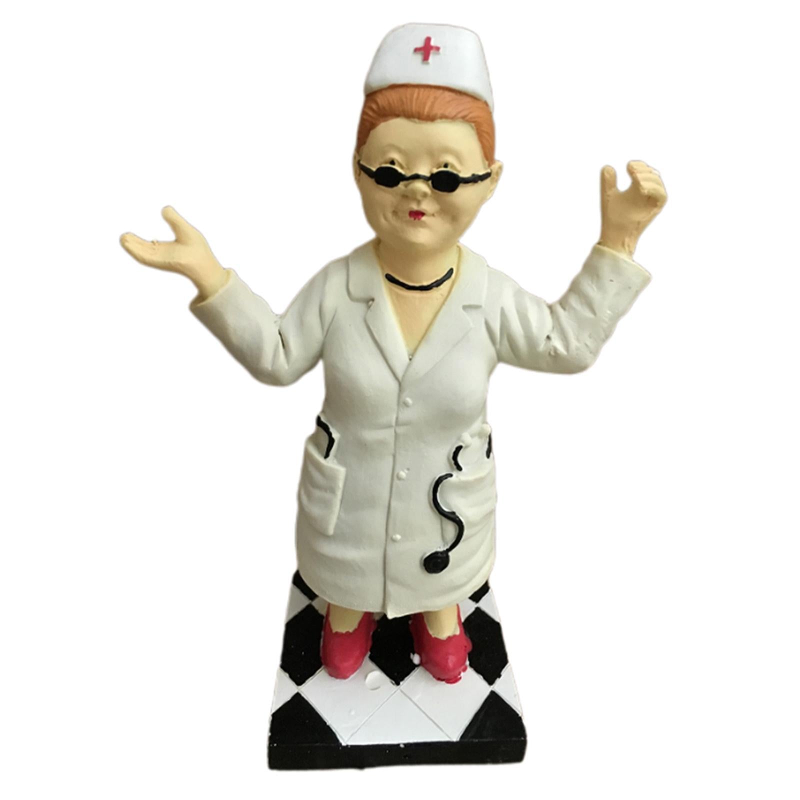 Resin Butler Shape Ornament Garden Statues Outdoor Yard Ornament Decor 20x8x8cm B