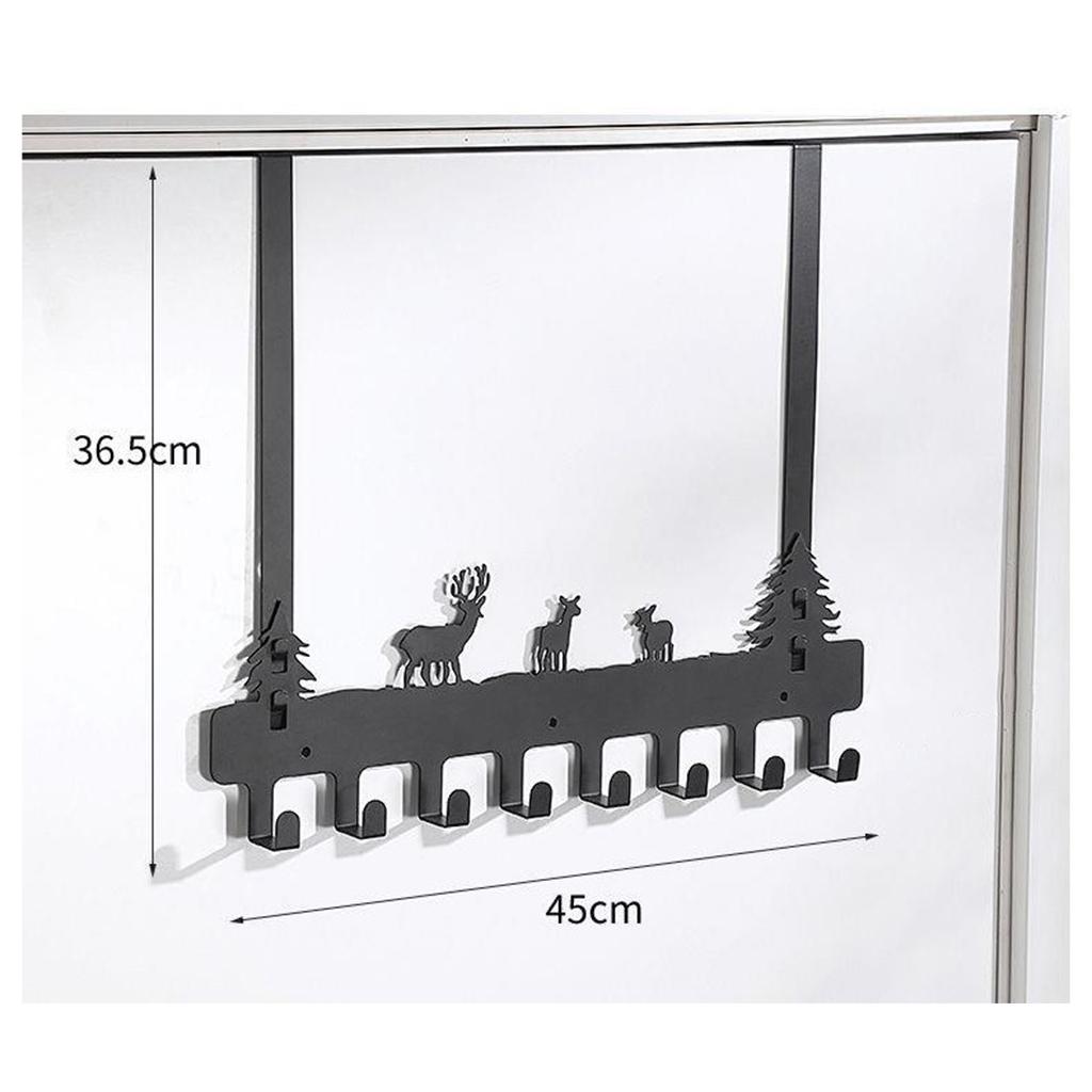 Over The Door Hooks Hanger Heavy-Duty Carbon Steel with 8 Hooks for Coat