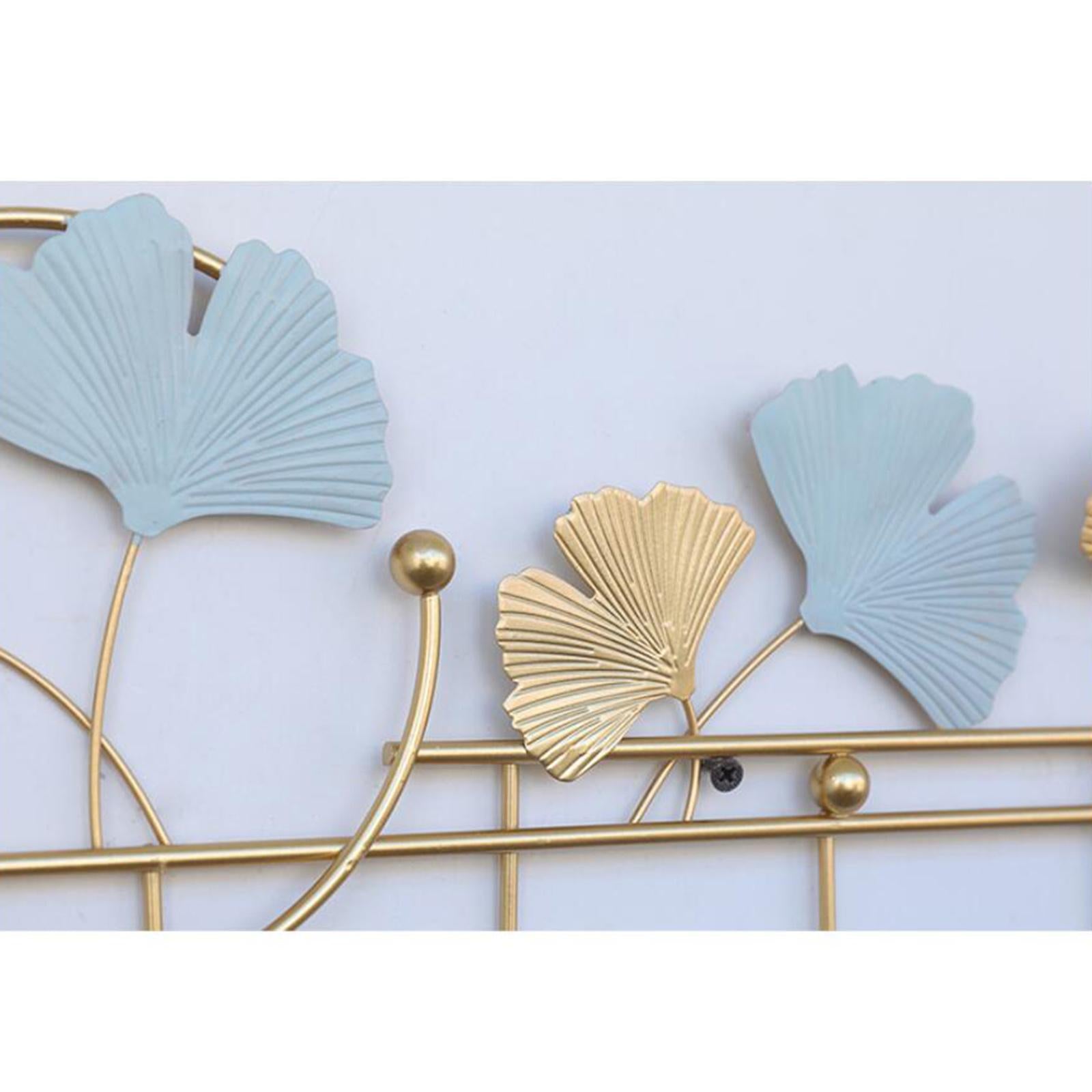 Ginkgo Leaf Hook Wall Hanger Scarf Umbrellas Entrance Porch Organize Rack Dual Color Hex