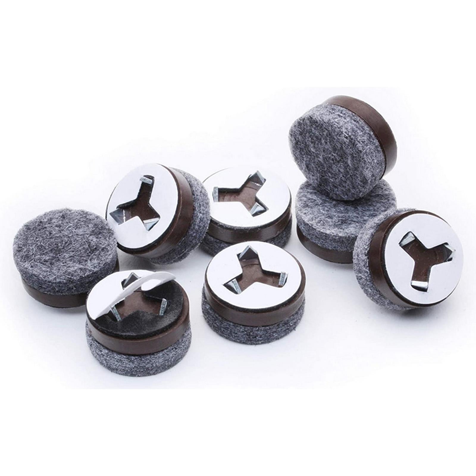 Non-slip Soft Nail-on Felt Floor Protectors Chair Leg Pad 20pcs Slide Guard 19mm Round