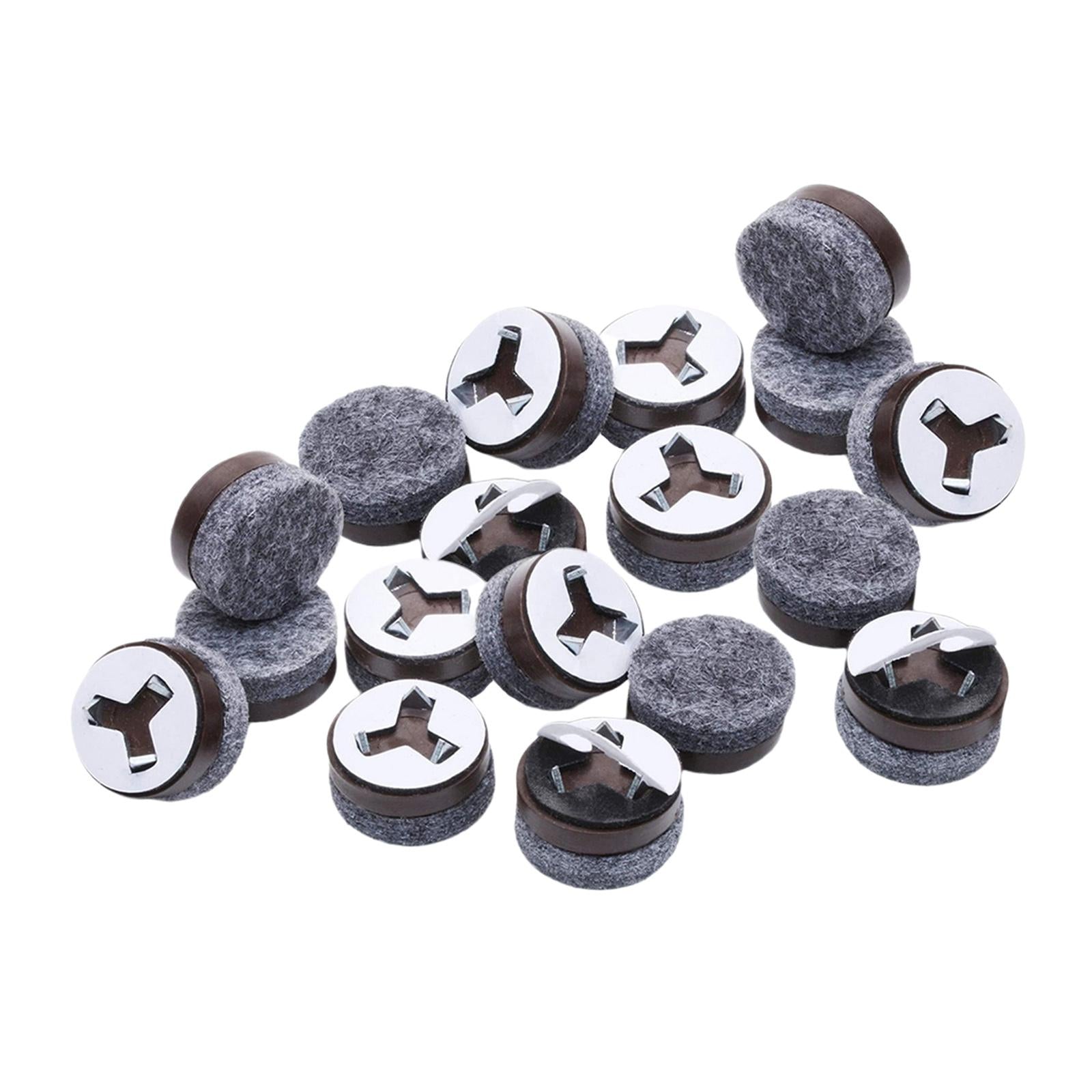 Non-slip Soft Nail-on Felt Floor Protectors Chair Leg Pad 20pcs Slide Guard 19mm Round